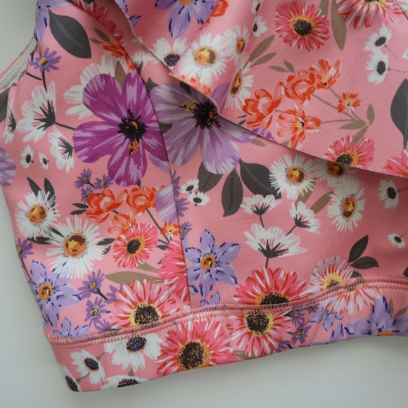 Floral Pink Sports Bra - Picture 4 of 5